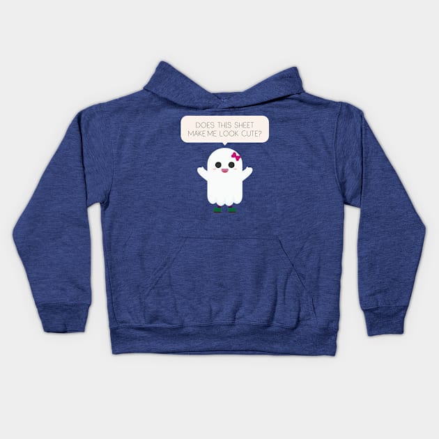 Ghost Sheet Kids Hoodie by StrayKoi